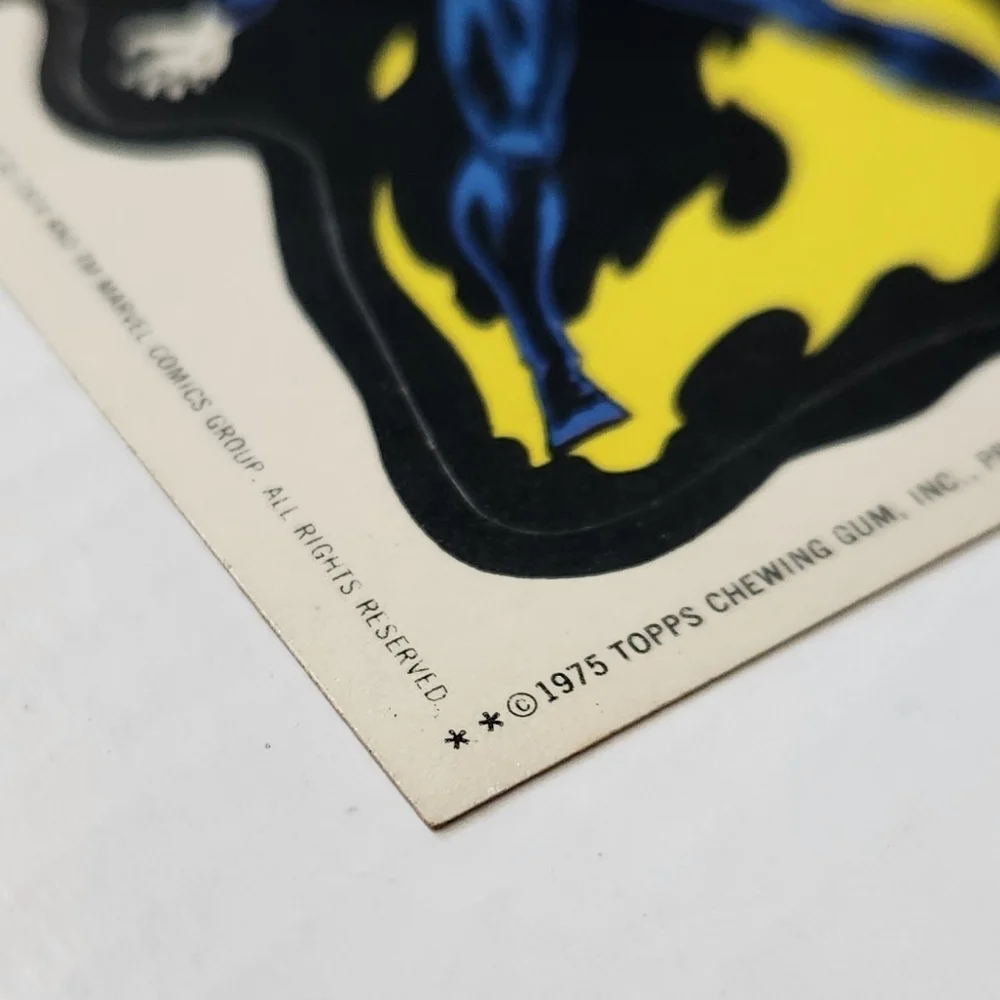 🧛‍♂️VINTAGE 1975 Topps Marvel Comic Book Heroes MORBIUS Sticker - Rare Tan Back